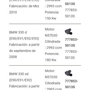 GTB2265VK BMW 525d 530d 730d 370cv